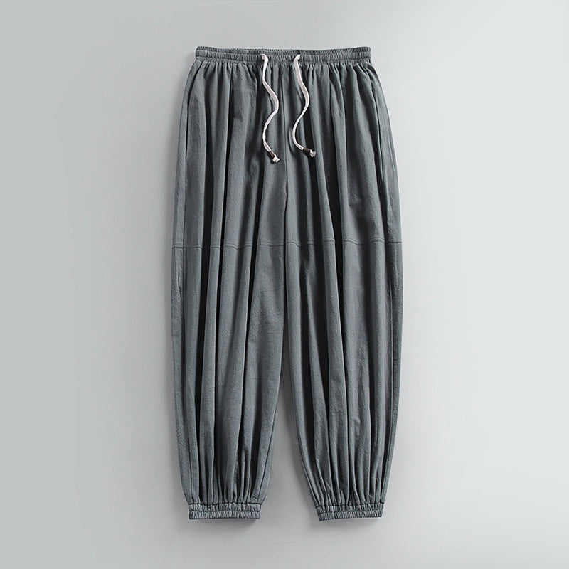 Pantalón de Lino Jogger Cintura Elástica para Hombre