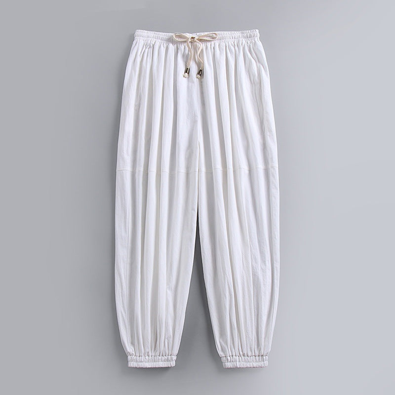 Pantalón de Lino Jogger Cintura Elástica para Hombre