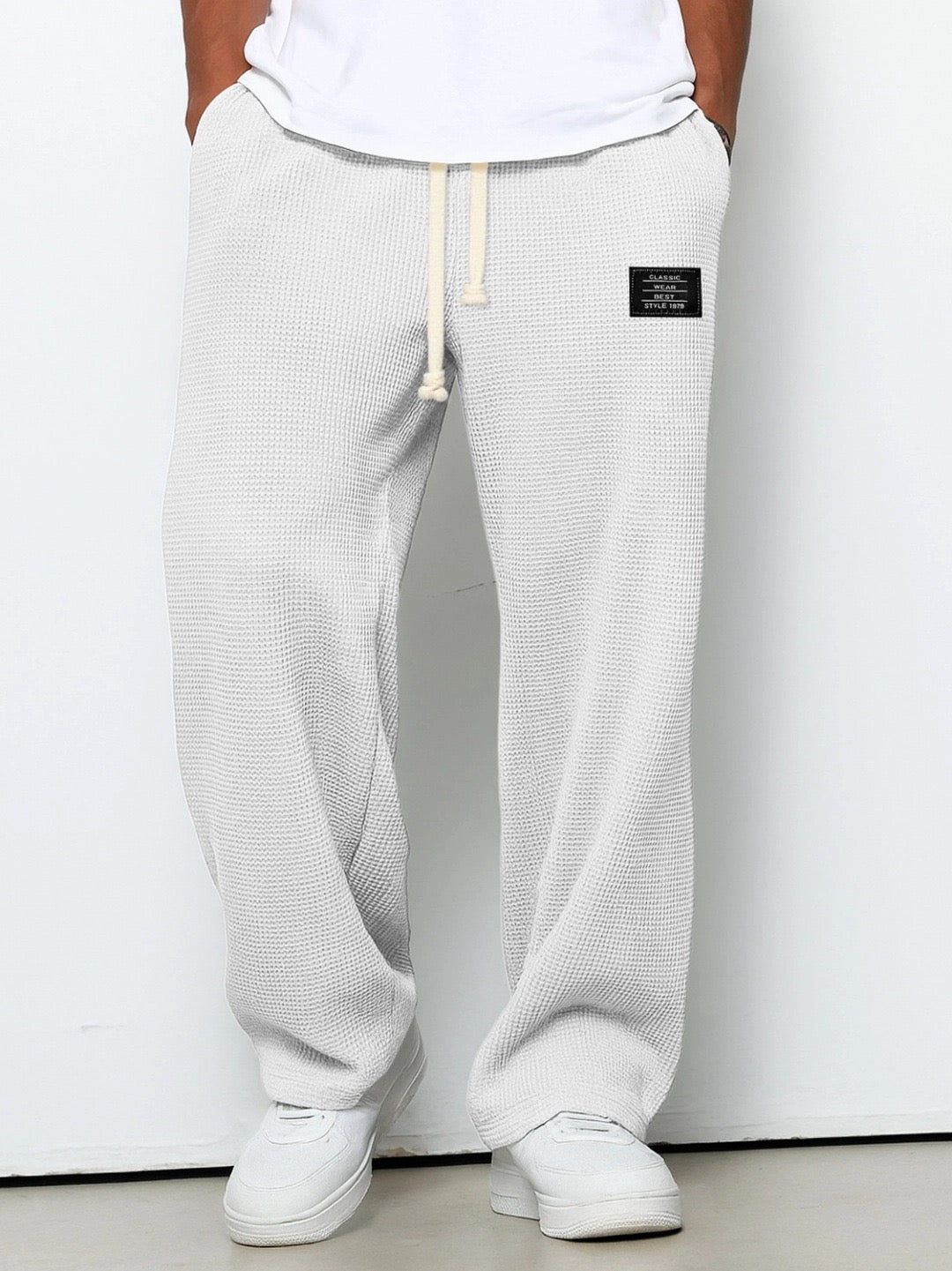 Pantalón Deportivo Waffle Relaxed Fit para Hombre