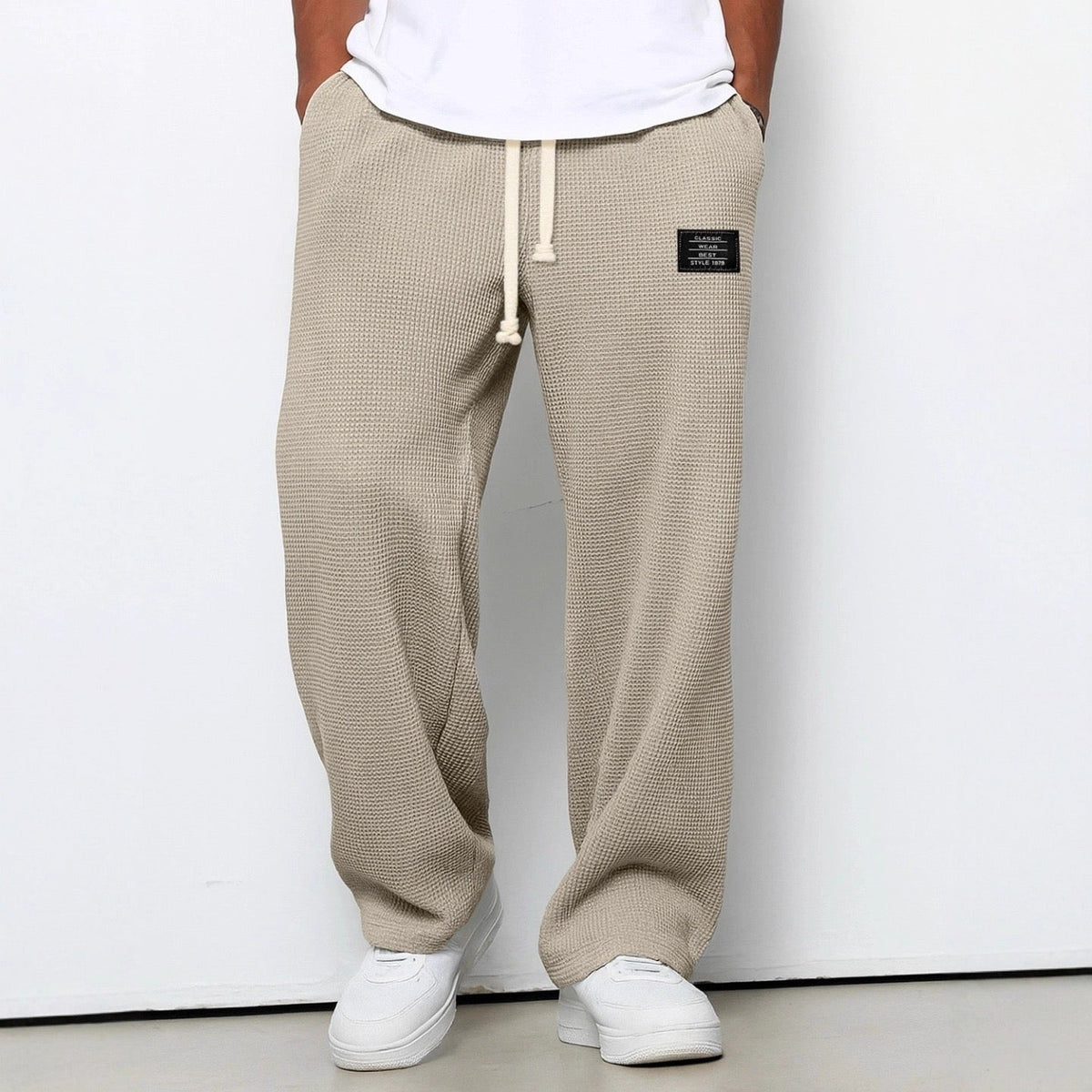 Pantalón Deportivo Waffle Relaxed Fit para Hombre