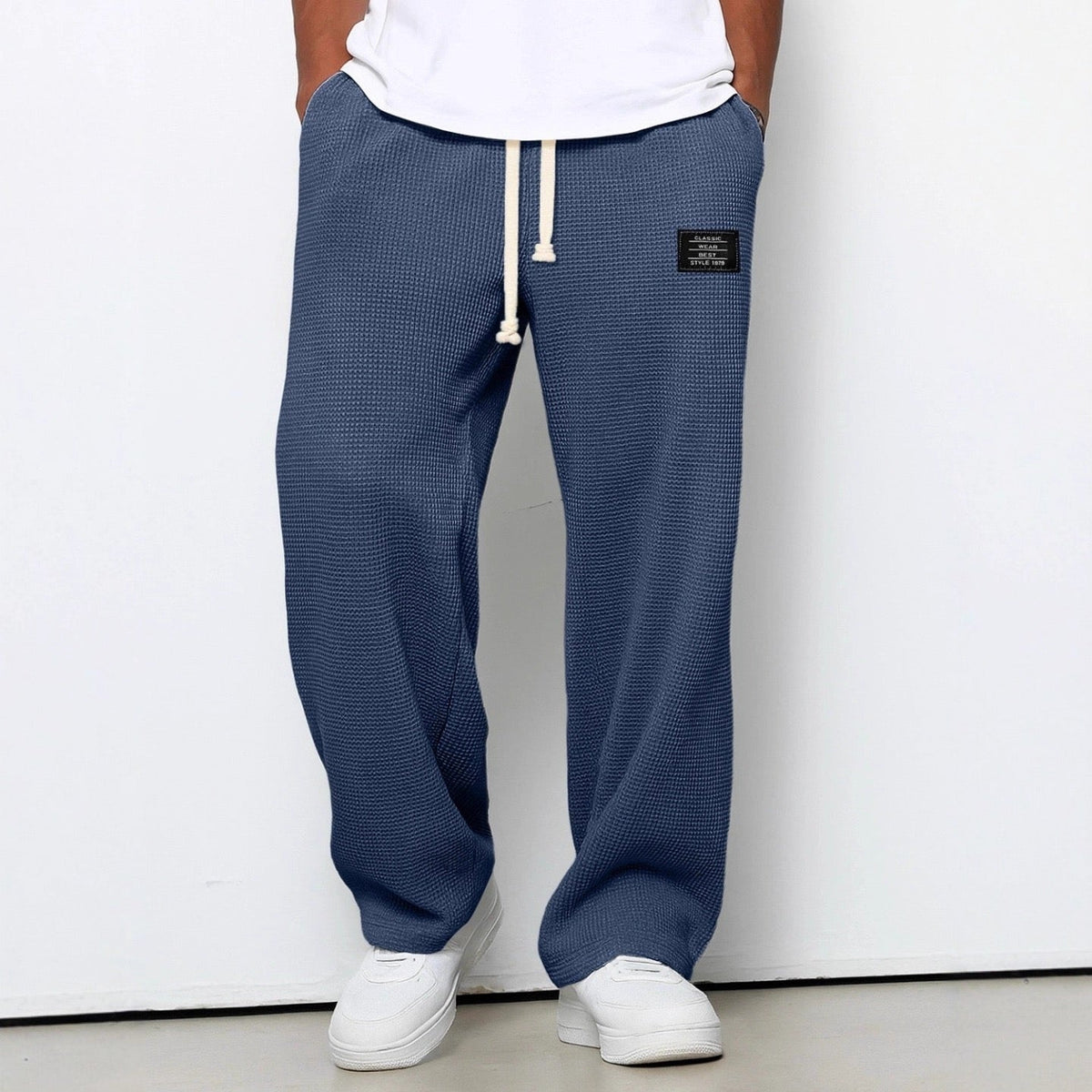 Pantalón Deportivo Waffle Relaxed Fit para Hombre