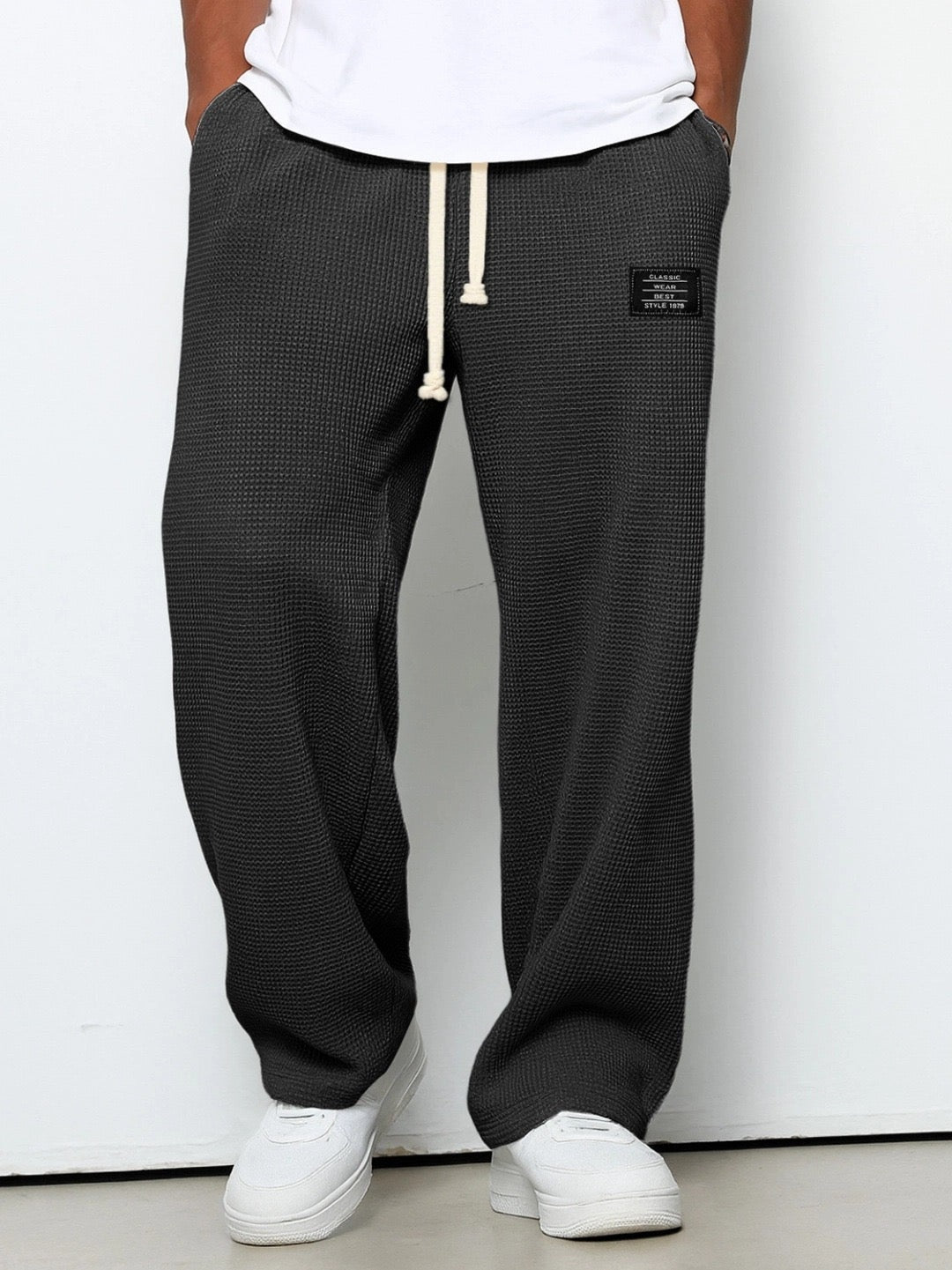 Pantalón Deportivo Waffle Relaxed Fit para Hombre