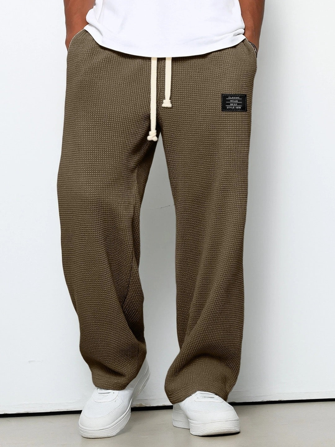 Pantalón Deportivo Waffle Relaxed Fit para Hombre