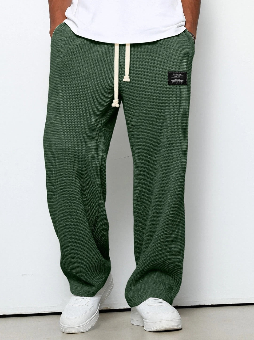 Pantalón Deportivo Waffle Relaxed Fit para Hombre