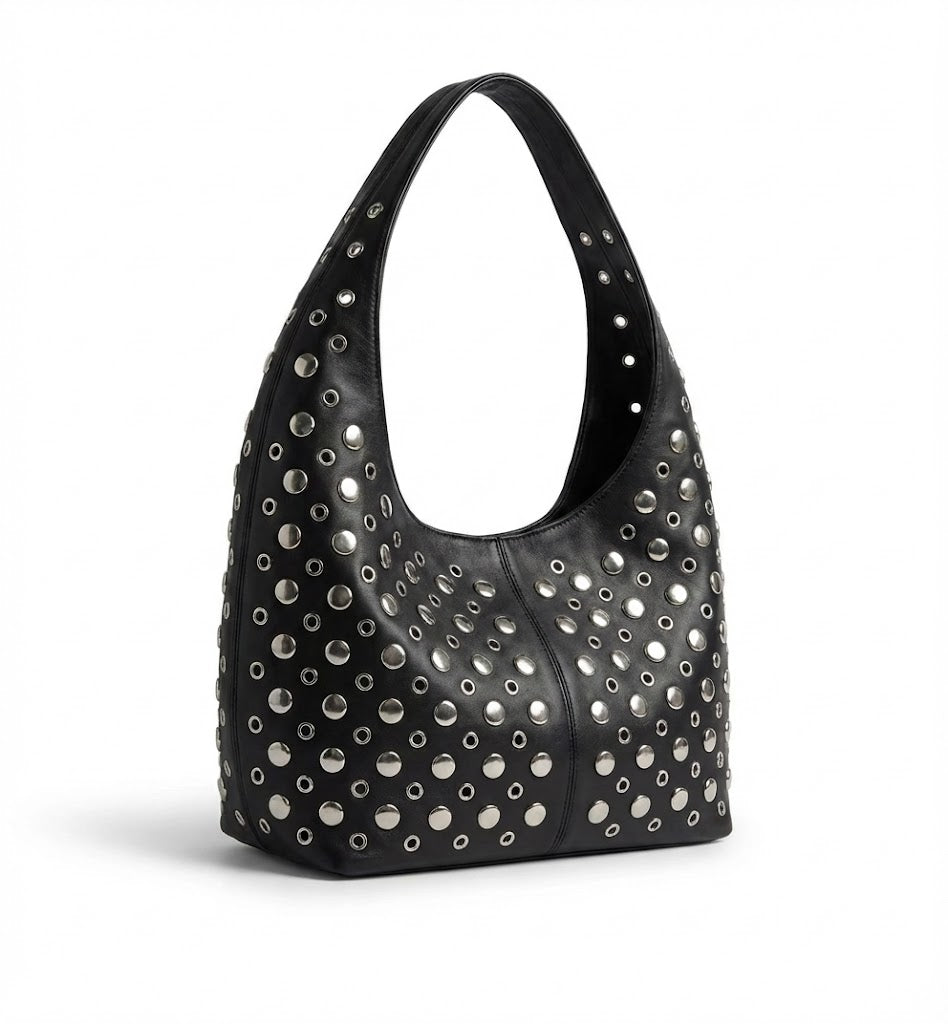 Chela | Bolso con Tachuelas Metálicas Estilo Rock Mujer