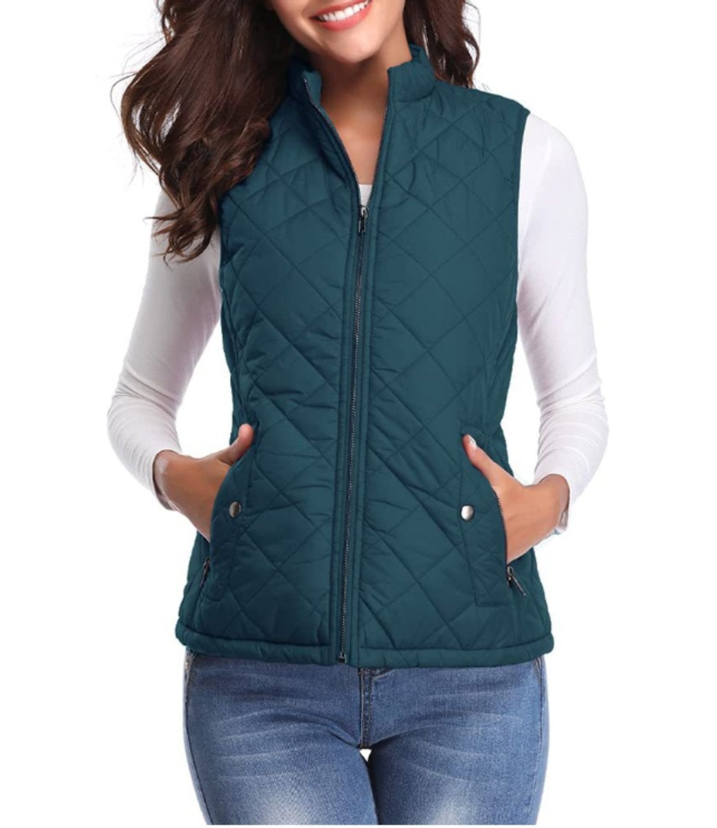 Paula | Chaleco Acolchado Ligero Mujer Cuello Alto