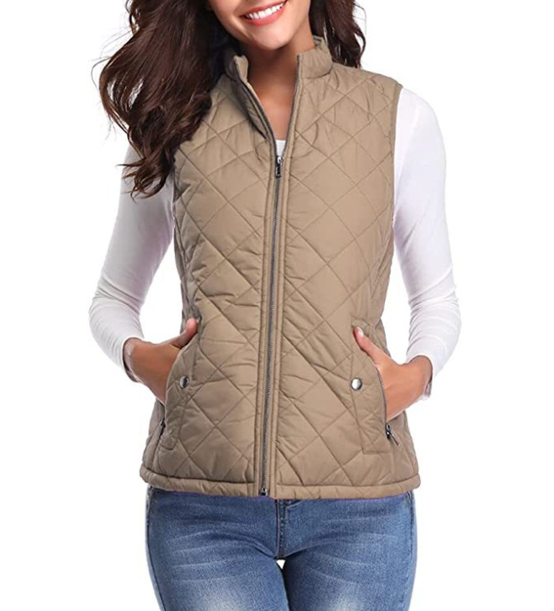 Paula | Chaleco Acolchado Ligero Mujer Cuello Alto