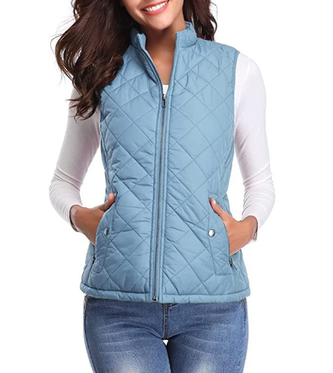 Paula | Chaleco Acolchado Ligero Mujer Cuello Alto