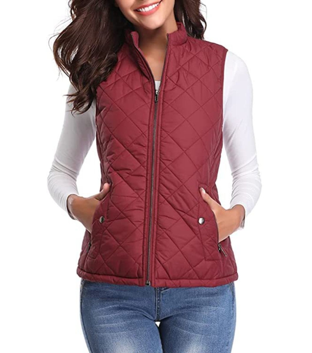 Paula | Chaleco Acolchado Ligero Mujer Cuello Alto