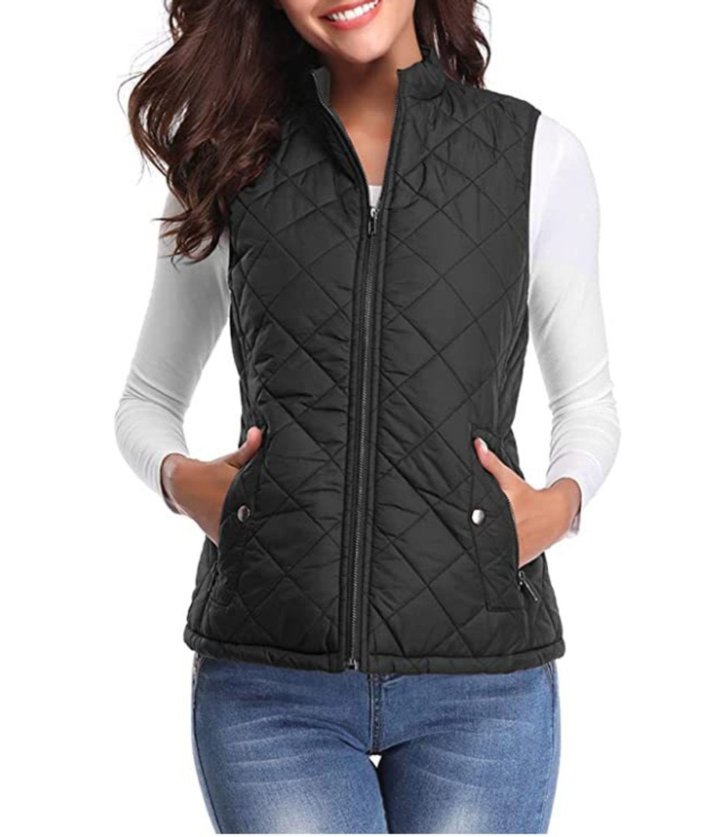 Paula | Chaleco Acolchado Ligero Mujer Cuello Alto