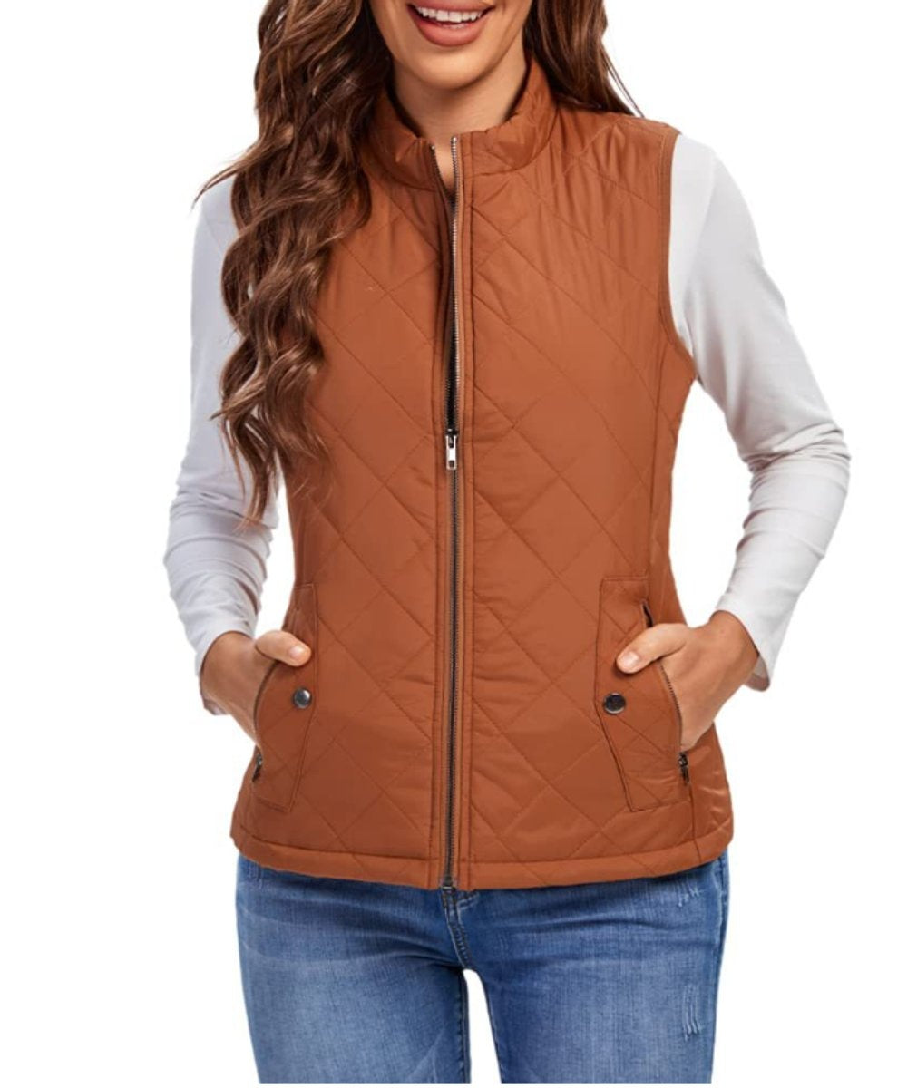 Paula | Chaleco Acolchado Ligero Mujer Cuello Alto