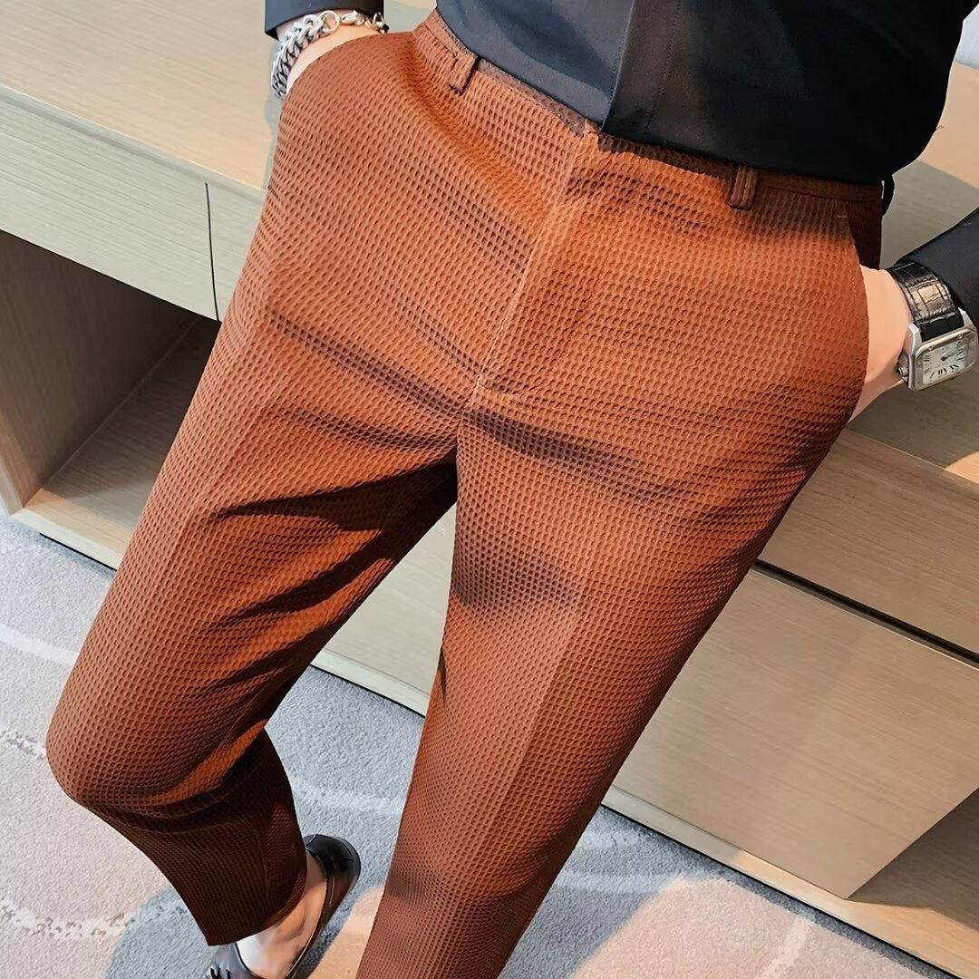 Pantalón de Vestir Slim Fit Textura Estructurada para Hombre