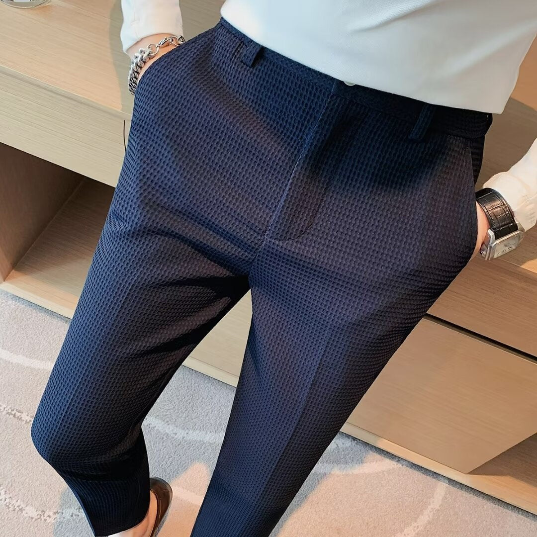 Pantalón de Vestir Slim Fit Textura Estructurada para Hombre