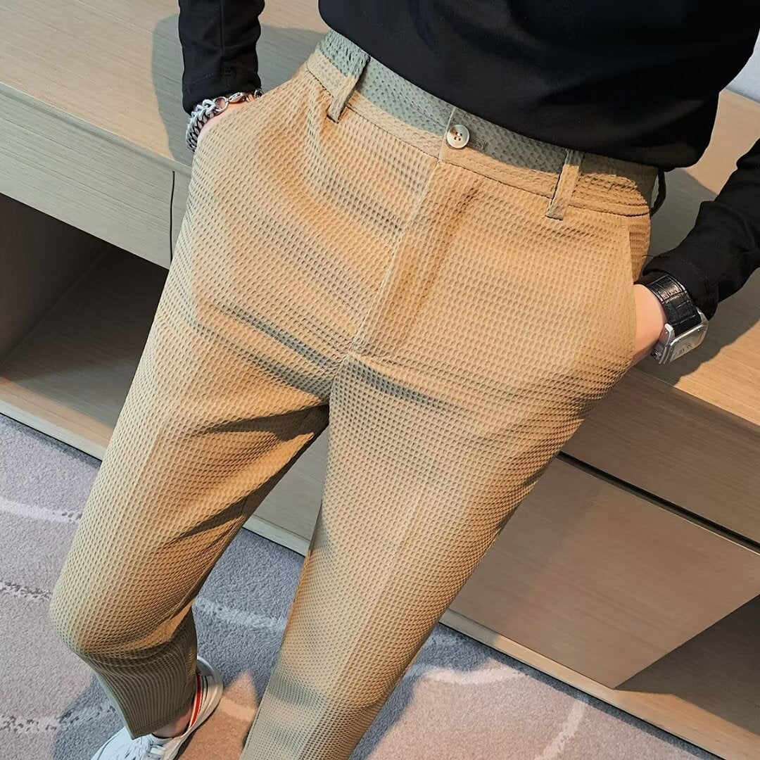 Pantalón de Vestir Slim Fit Textura Estructurada para Hombre