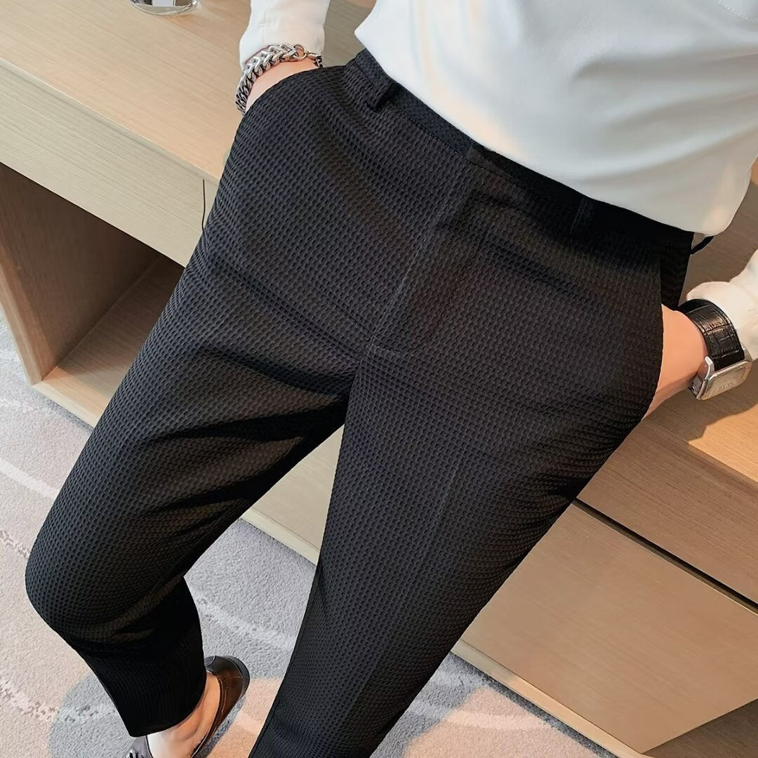 Pantalón de Vestir Slim Fit Textura Estructurada para Hombre
