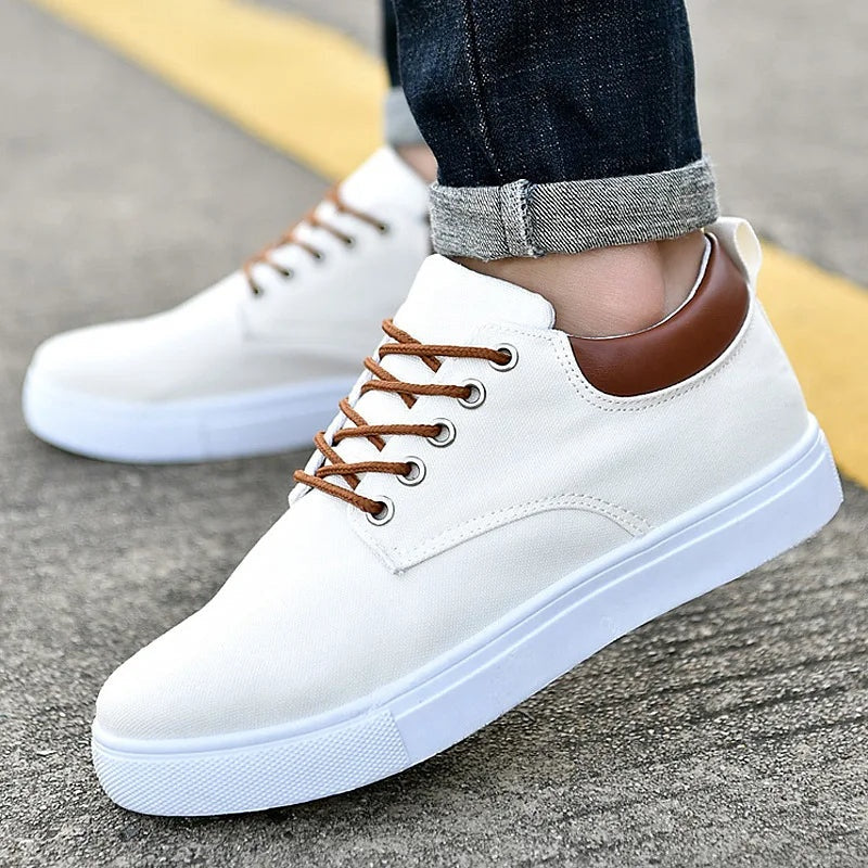 Andrés | Zapatillas de Lona Casual con Cordones de Contraste para Hombre