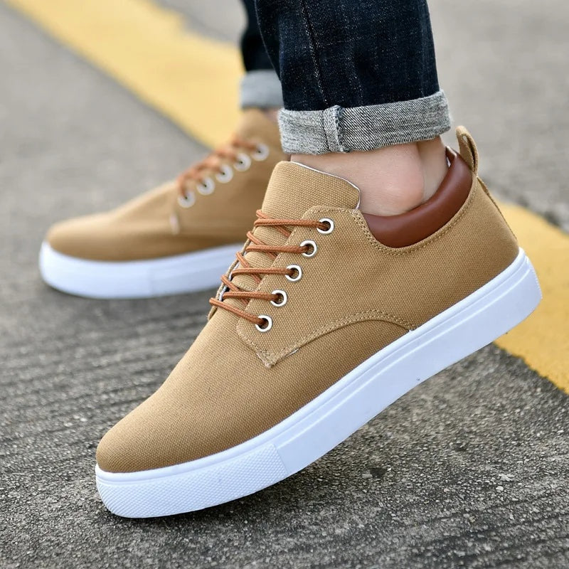 Andrés | Zapatillas de Lona Casual con Cordones de Contraste para Hombre