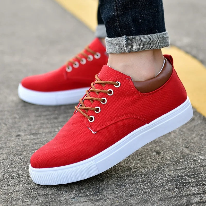 Andrés | Zapatillas de Lona Casual con Cordones de Contraste para Hombre